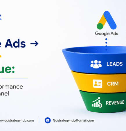 Google Ads CRM and revenue focused performance marketing funnel