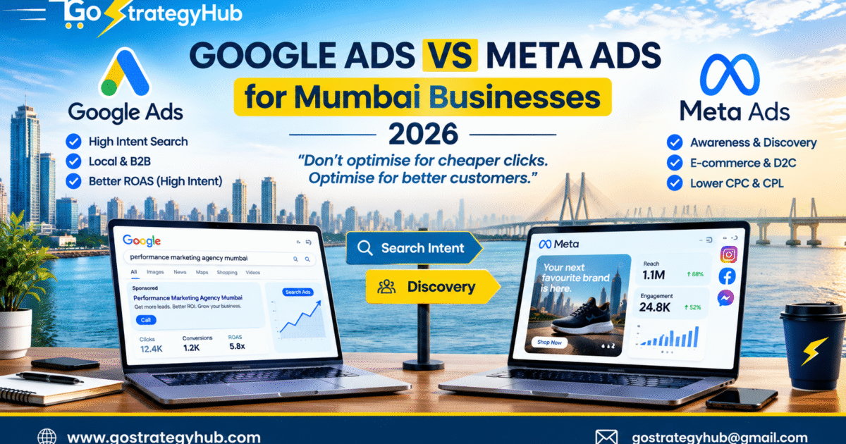 Google Ads vs Meta Ads for Mumbai businesses comparison 2026