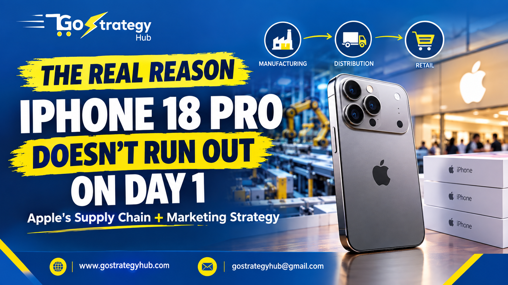 Apple iPhone 18 Pro supply chain and marketing strategy for Day 1 launch